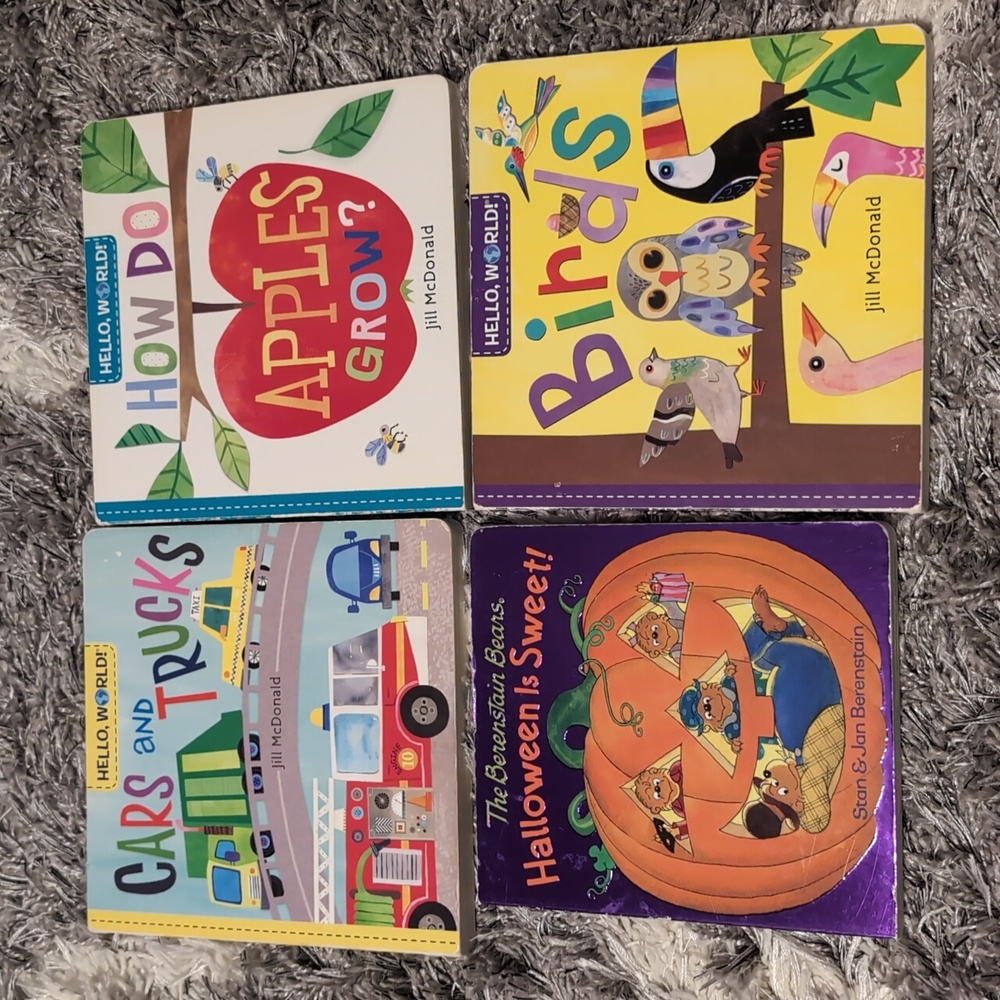 3 "Hello, World" Board Books And 1 Berenstain Bears
